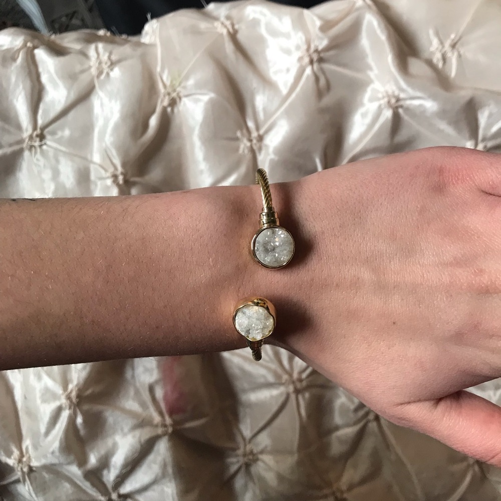 Geode gold bangle